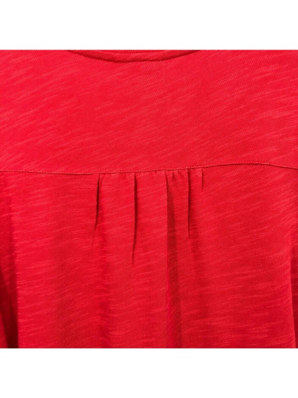 NWT J. Jill Red Long Sleeve V-Neck Tunic With Front Pockets XS Cotton Blend - Picture 4 of 7